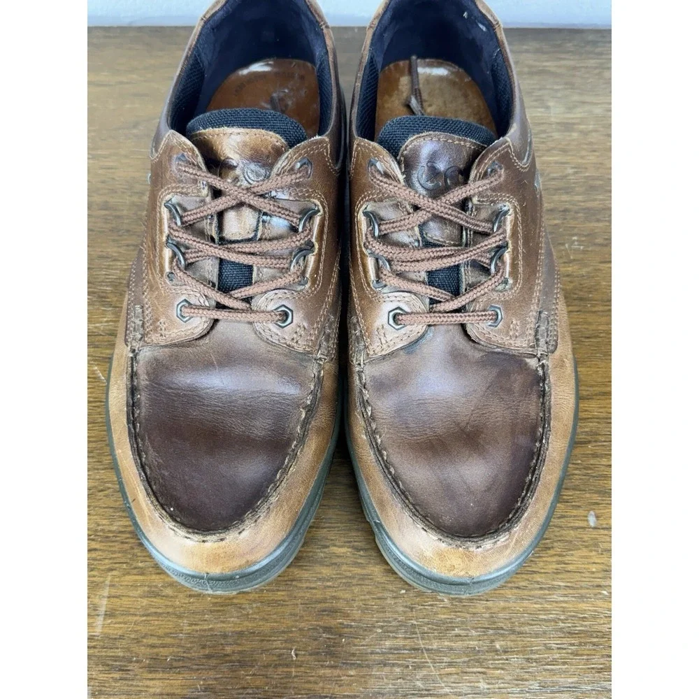 Ecco Track 25 Low Goretex GTX Brown Leather Hiking Shoes Mens‎ Size US 11